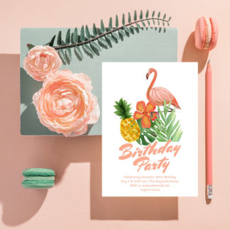 Tropical Birthday Party Einladung
