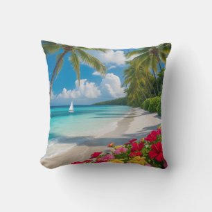 "Tropical Bliss Bloom Pillow Kissen