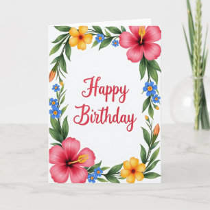 Tropical Bloom Geburtstagskarte Karte