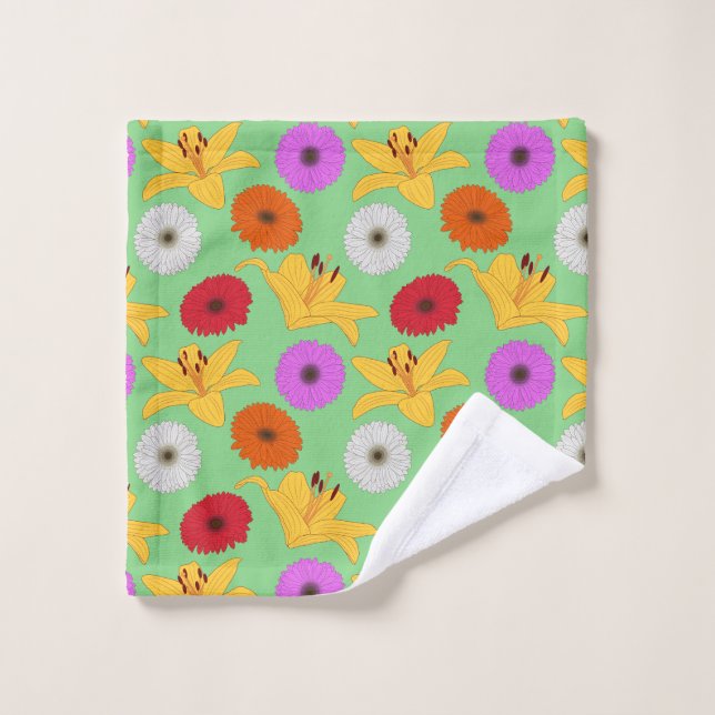 Tropical Blossom Badhandtuch Set (Waschlappen)