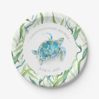 Tropical Blue and Green Sea Turtle Baby Dusche