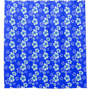Tropical Blue and White Hawaii Turtle Dusche Curta Duschvorhang