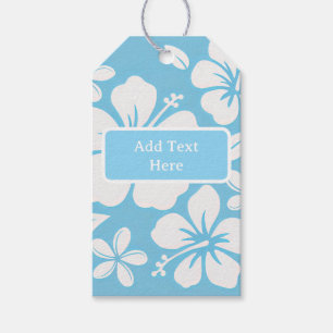 Tropical Blue Beach Blume Geschenkanhänger