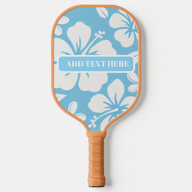 Tropical Blue Beach Blume Pickleball Schläger (Vorderseite)