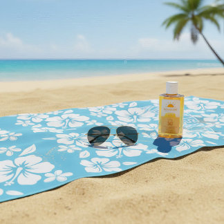 Tropical Blue Beach Blume Strandtuch