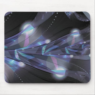 Tropical Blue Blätter in gedämpftem Licht Mousepad