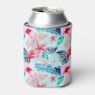 Tropical Blue Floral Pattern kann kühler Dosenkühler
