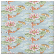 Tropical Blue Koi & Lotus Fish Pond