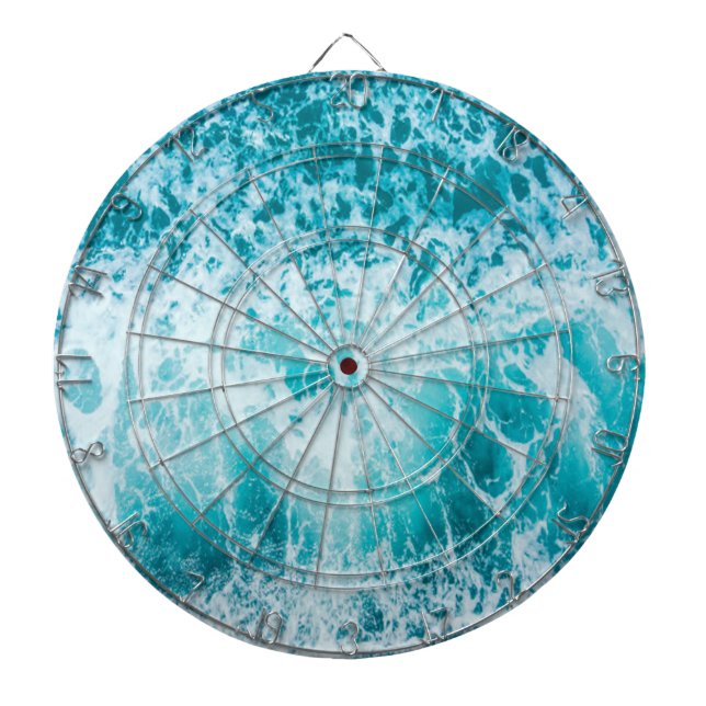 Tropical Blue Ocean Waves Dartscheibe (vorne)