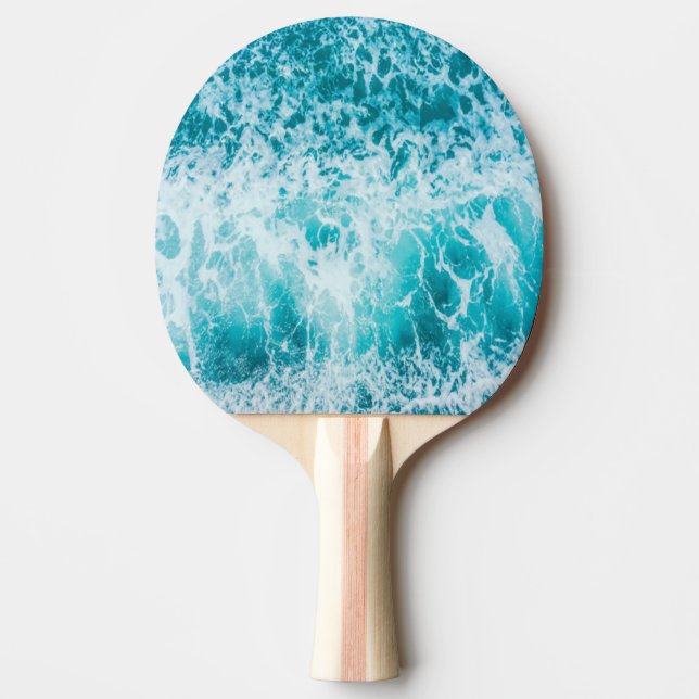 Tropical Blue Ocean Waves Tischtennis Schläger (Vorderseite)