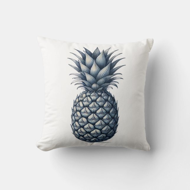 Tropical Blue Pineapse Botanical Kissen (Vorderseite)