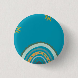 Tropical Blue Teal Button