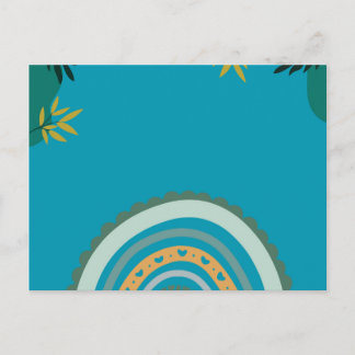 Tropical Blue Teal Postkarte