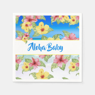 Tropical Blume Baby Dusche Hibiskus Serviette