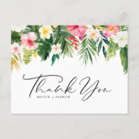 Tropical Blume Garland Wedding Vielen Dank