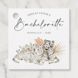 Tropical Boho Tigers Bachelorette Geschenkanhänger