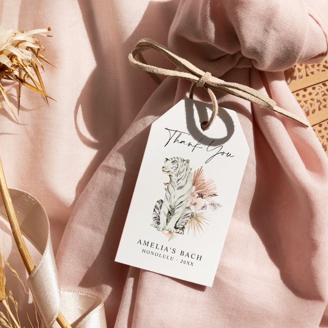 Tropical Boho Tigers Vielen Dank Geschenkanhänger (Von Creator hochgeladen)