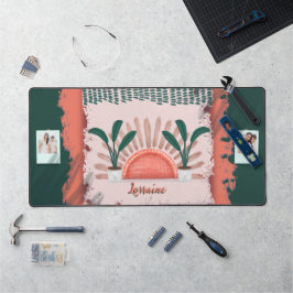 Tropical boho Vibrant Schreibtischunterlage