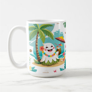 Tropical Boo - Aloha Kawaii Ghost-Tasse Kaffeetasse