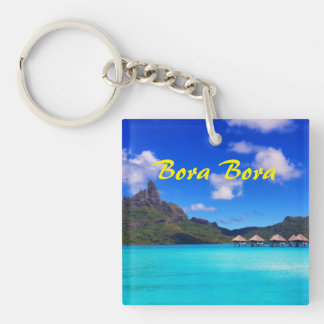 Tropical Bora Bora Landschaftlicher Inselurlaub Schlüsselanhänger