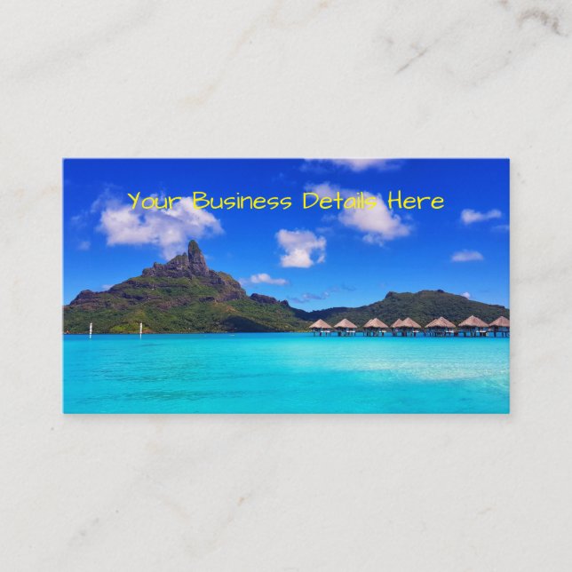 Tropical Bora Bora Landschaftlicher Inselurlaub Visitenkarte (Vorderseite)