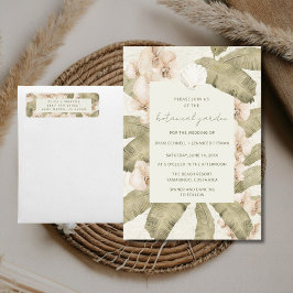 Tropical Botanical Garden Wedding Return Address