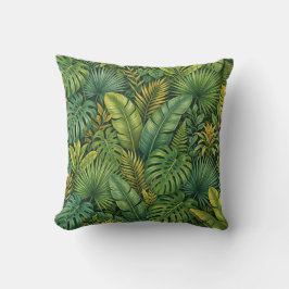 Tropical Botanical Leaves Jungle Pattern Pillow Kissen