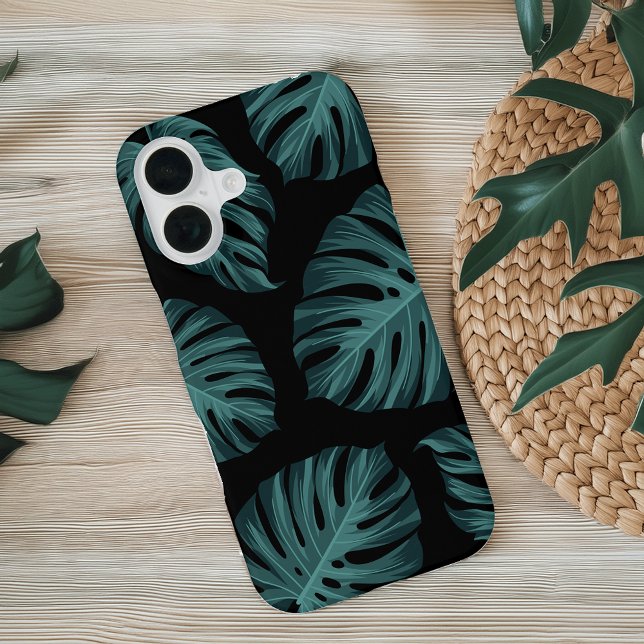 Tropical Botanical Monstera Blätter Sommermuster iPhone 16 Hülle (Von Creator hochgeladen)