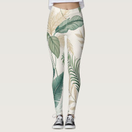 Tropical Botanical Seamless Pattern for Leggings