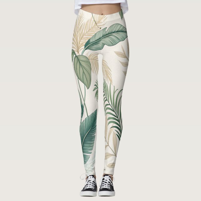 Tropical Botanical Seamless Pattern for  Leggings (Vorderseite)
