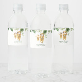Tropical Boy Sloth Baby Dusche Wasser Flasche Etik
