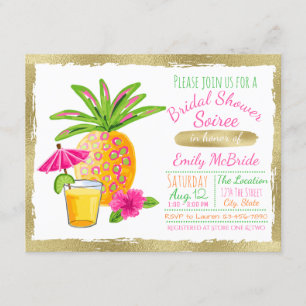 Tropical Brautparty Soiree Einladung