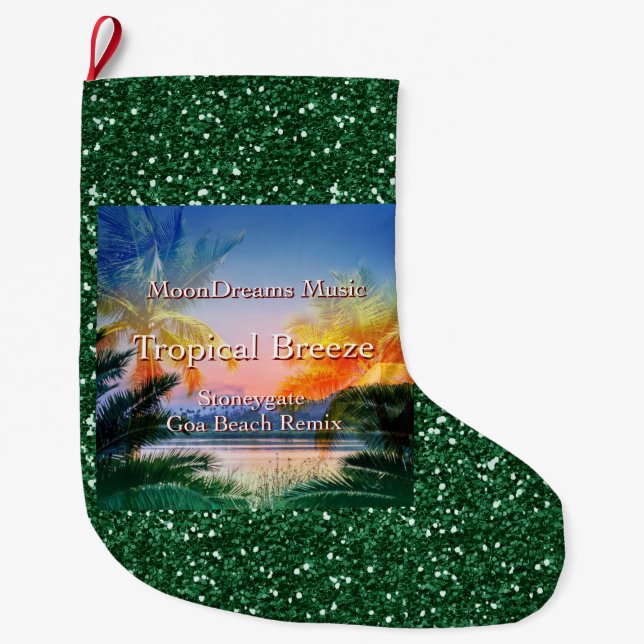 Tropical Breeze Goa Beach Großer Weihnachtsstrumpf (Vorderseite)