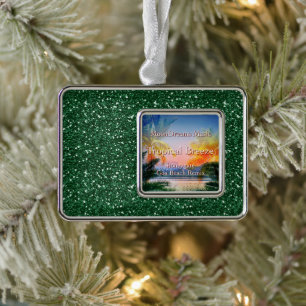 Tropical Breeze Goa Beach Rahmen-Ornament Silber