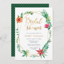 Tropical Bridal Dusche Einladung