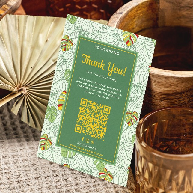 Tropical Business Danke, dass Sie eine Karte mit Q (Von Creator hochgeladen)