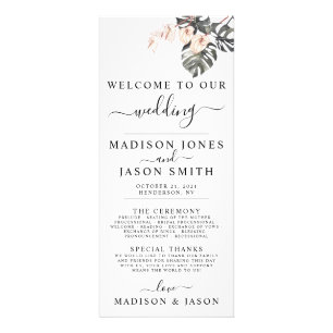 Tropical Calla Lily Programme de mariage minimalis