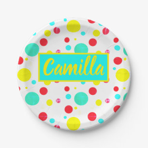 Tropical Camilla Fügen Sie Ihre Namenspapierplatte Pappteller