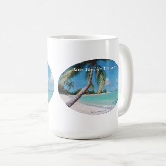Tropical Caribbean Beach - Leben Sie das Leben, da Kaffeetasse