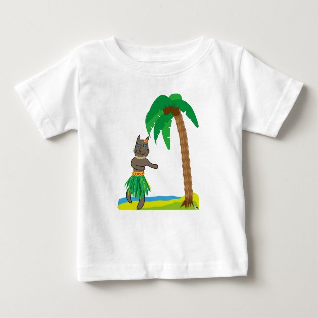 Tropical cat baby t-shirt (Vorderseite)