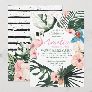 Tropical Chic Blumendusche Einladung