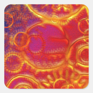 Tropical Chic Classy Mod Beach Quadratischer Aufkleber