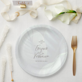 Tropical Chic Wedding Brautparty Pappteller