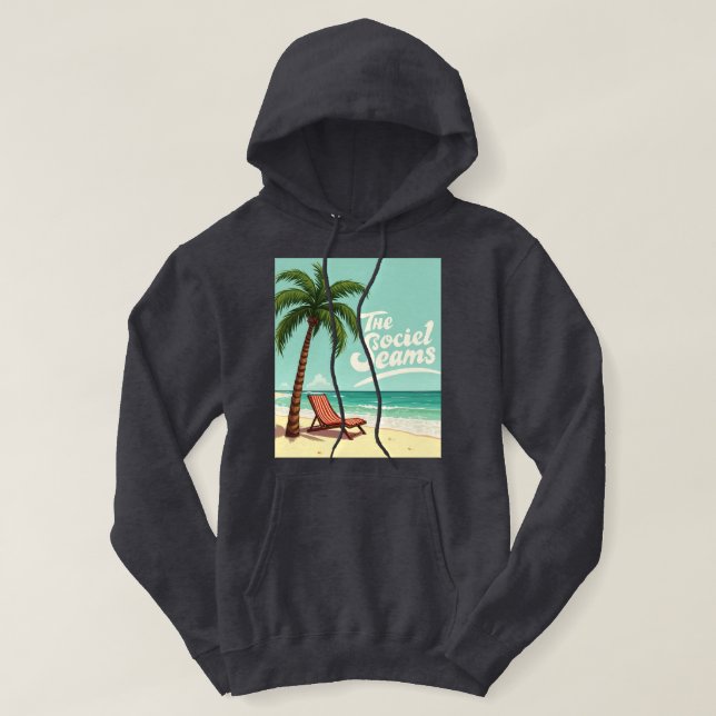 Tropical Chill - Palm Tree & Beach Chair T - Shirt (Design vorne)