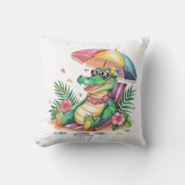 Tropical Chill Relaxing Gator Kissen