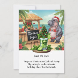 Tropical Christmas Cocktail Party Invitation  Einladung
