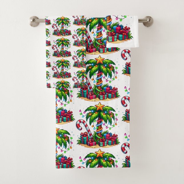 Tropical Christmas Holiday Palm Tree Motif (En situation)
