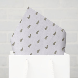 Tropical Christmas Sage Green White Palm Leaf Seidenpapier