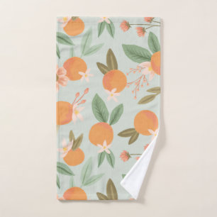 Tropical Citrus Floral Minze Green Handtuch