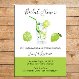 Tropical Citrus Green Lime Bridal Shower Einladung